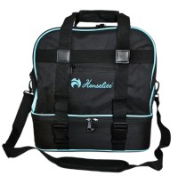 Henselite Midi Plus Bag Black-Aqua